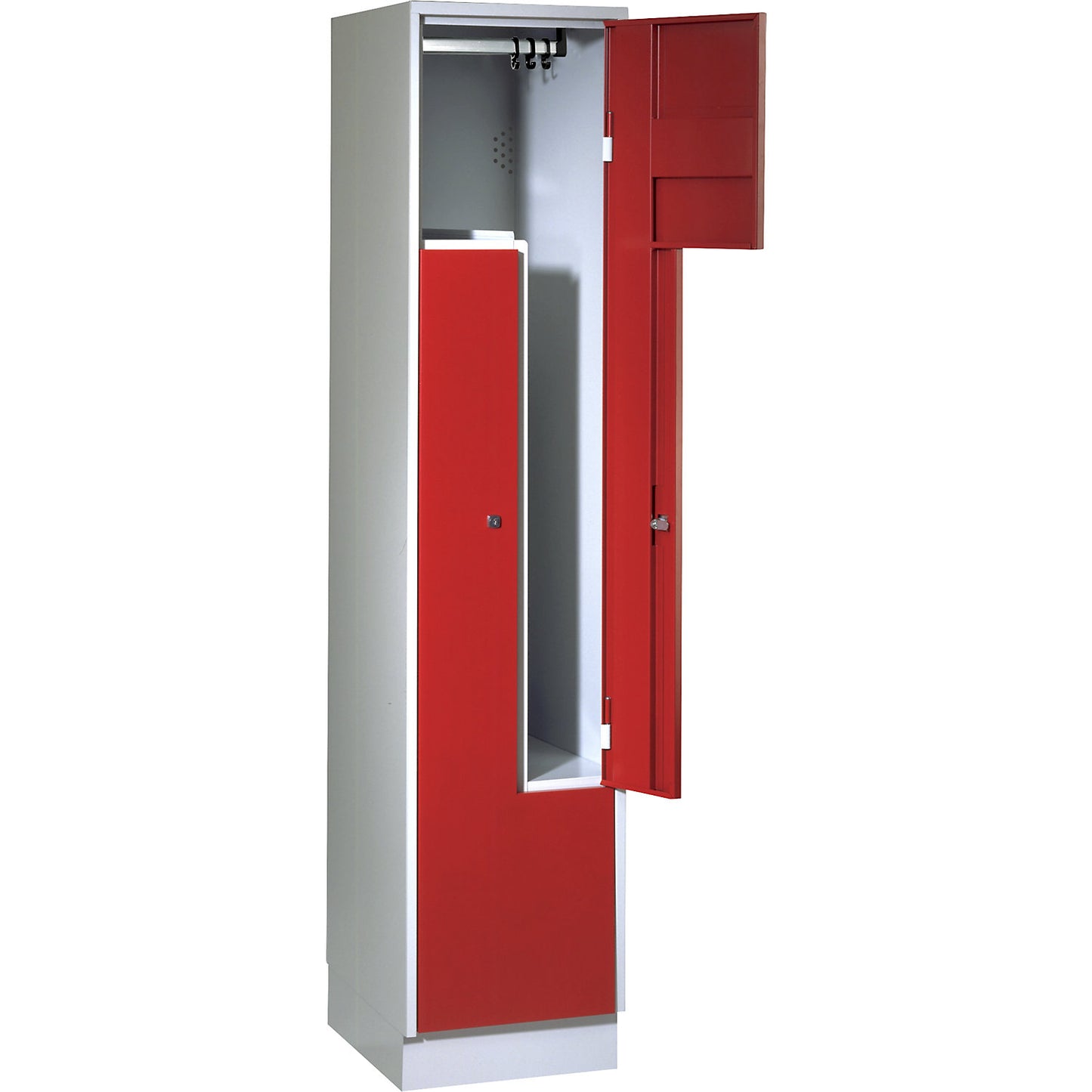 München Z locker, 1 compartment, W 400 mm, doors flame red.