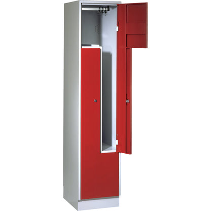 München Z locker, 1 compartment, W 400 mm, doors flame red.