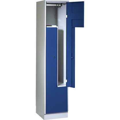 München Z locker, 1 compartment, W 400 mm, doors gentian blue.
