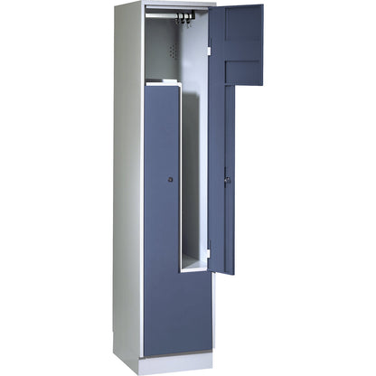 München Z locker, 1 compartment, W 400 mm, doors blue grey.