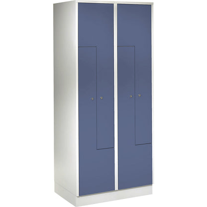 München Z locker, 2 compartments, W 800 mm, doors blue grey.