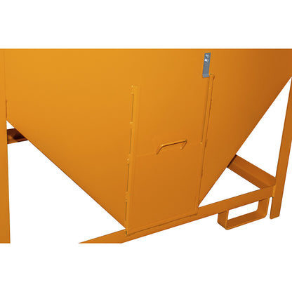 Silo container, capacity 0.75 m³, sliding trap on front side, mouse grey RAL 7005.