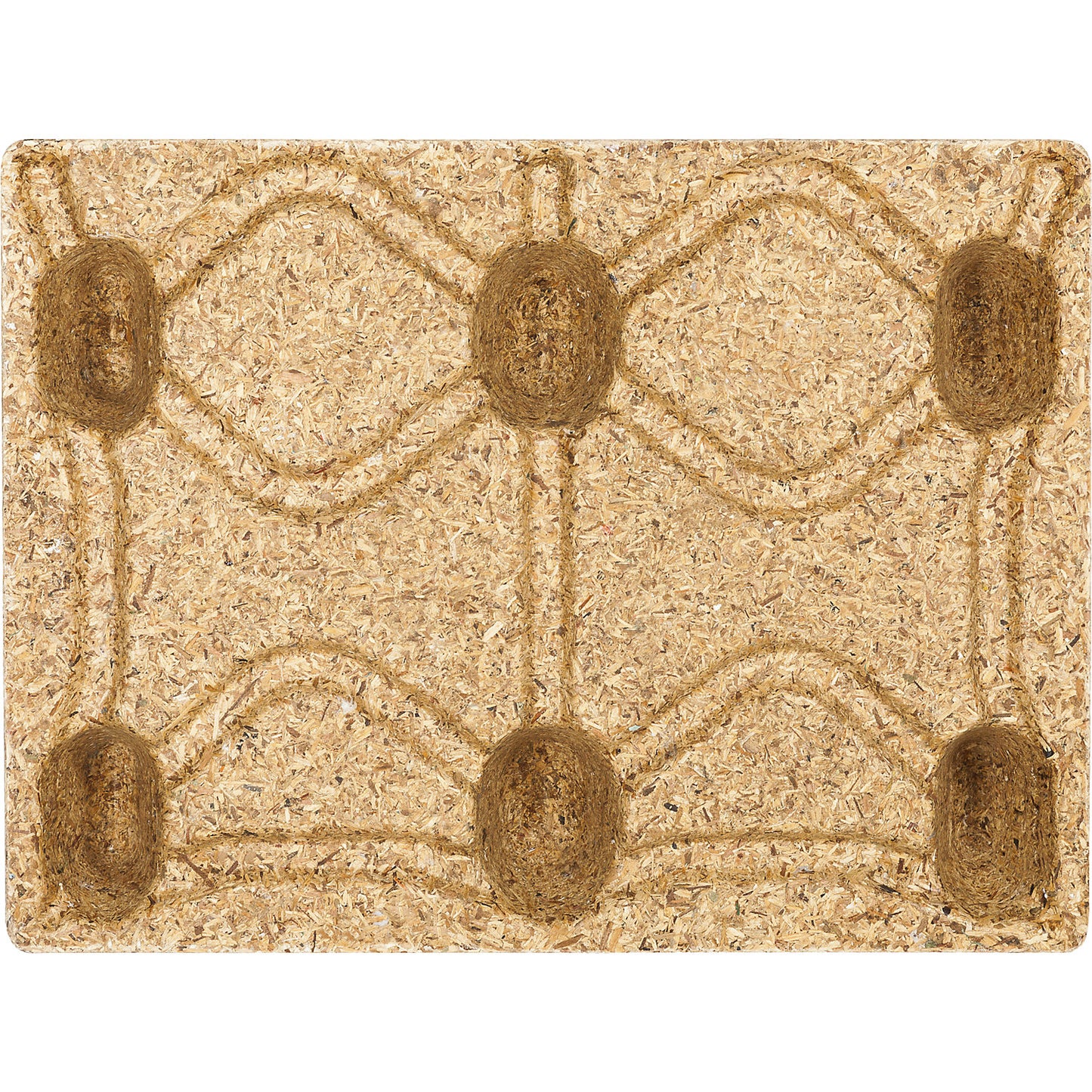 Moulded chipboard pallet, brown, pack of 10, LxW 800 x 600 mm, max. load 500 kg, pack of 10.