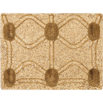 Moulded chipboard pallet, brown, pack of 10, LxW 800 x 600 mm, max. load 1000 kg.