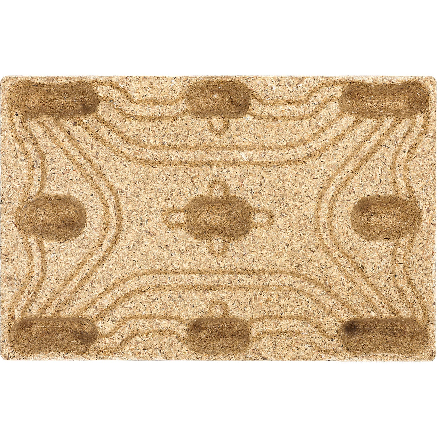 Moulded chipboard pallet, brown, pack of 10, LxW 1200 x 800 mm, max. load 1250 kg, pack of 10.
