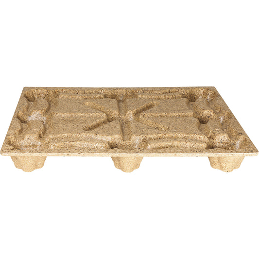 Moulded chipboard pallet, brown, pack of 10, LxW 1200 x 1000 mm, max. load 1250 kg, pack of 10.