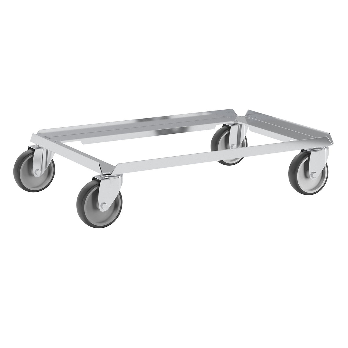Aluminium dolly, max. load 250 kg, LxW 605 x 405 mm.