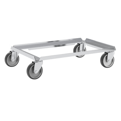 Aluminium dolly, max. load 250 kg, LxW 605 x 405 mm.