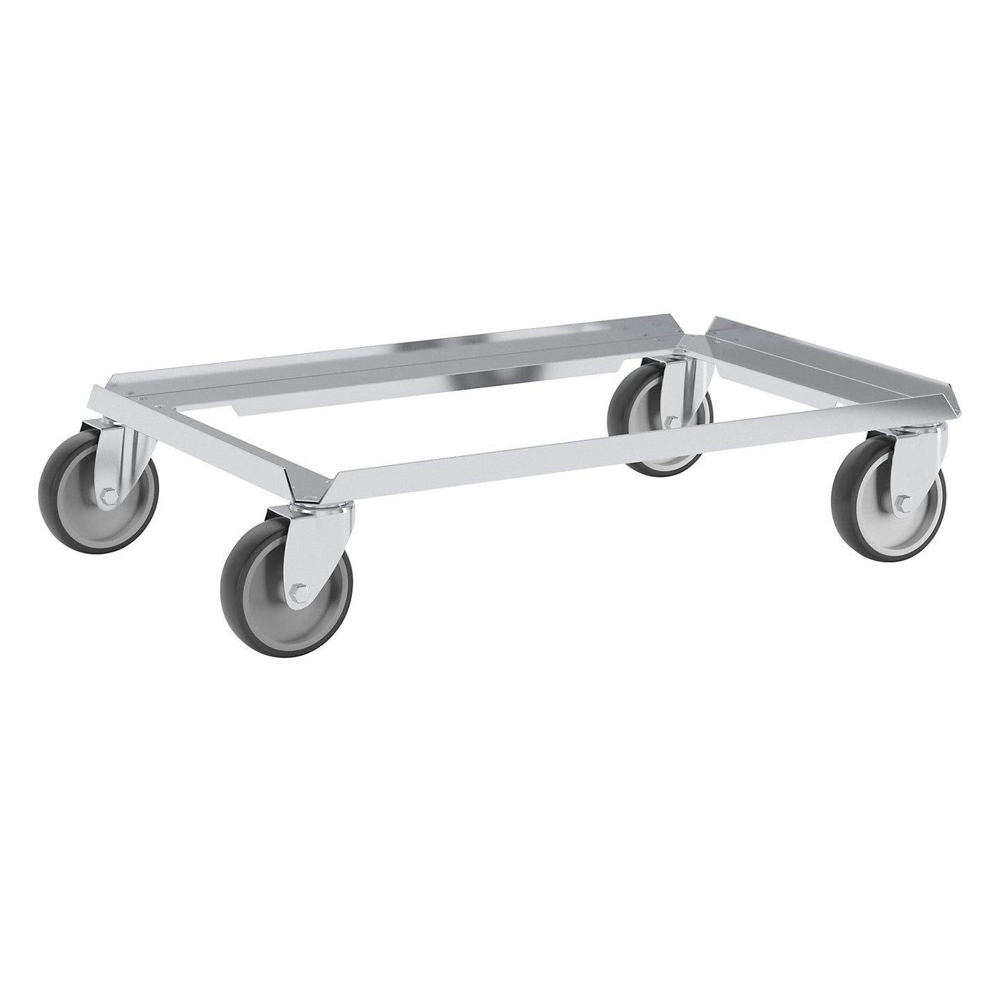 Aluminium dolly, max. load 250 kg, LxW 605 x 405 mm.