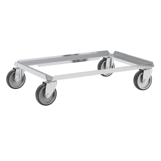 Aluminium dolly, max. load 250 kg, LxW 605 x 405 mm.