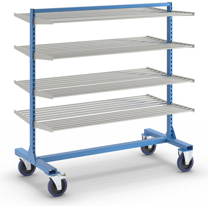 Cantilever shelf trolley, max. load 500 kg, standard model without cantilever arms.