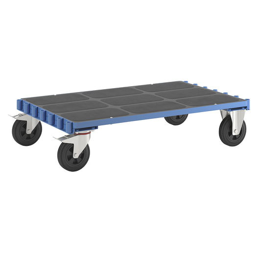Panel trolley without bars, platform 1250 x 800 mm, max. load 500 kg, plastic platform.