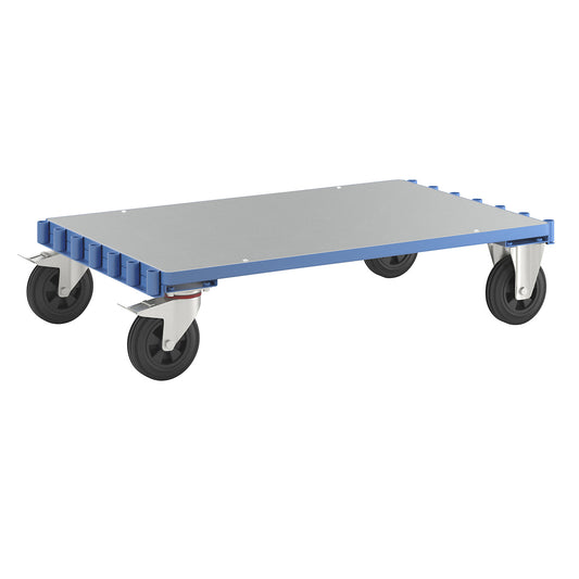 Panel trolley without bars, platform 1250 x 800 mm, max. load 500 kg, sheet zinc platform.