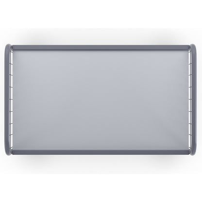 Office shelf trolley, max. load 150 kg, shelves / panels plastic coated in light grey, 3 shelves, 4 swivel castors.