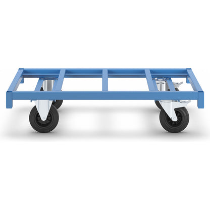 MODULAR platform truck, max. load 500 kg, platform 1300 x 700 mm, 2 swivel castors with wheel stops, 2 fixed castors.