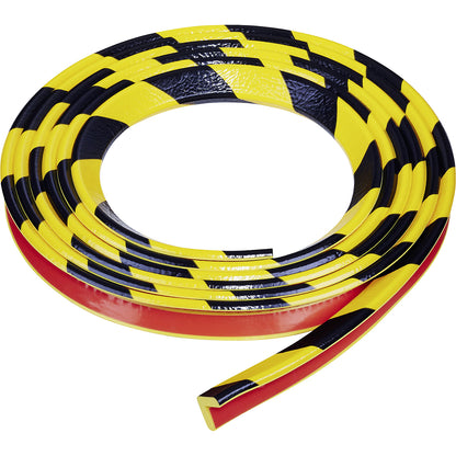 Knuffi® corner protection, type E, 1 x 5 m roll, black / yellow.
