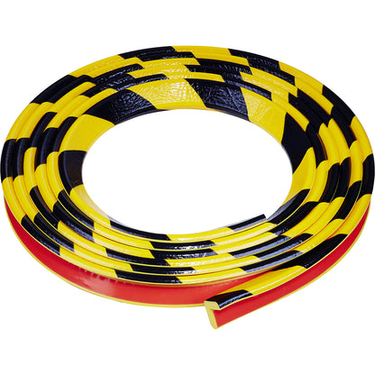 Knuffi® corner protection, type E, 1 x 5 m roll, black / yellow.