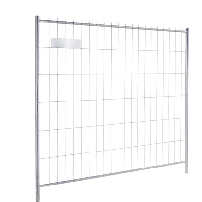 Site fencing, zinc plated, wall unit, width 2200 mm, height 2000 mm.
