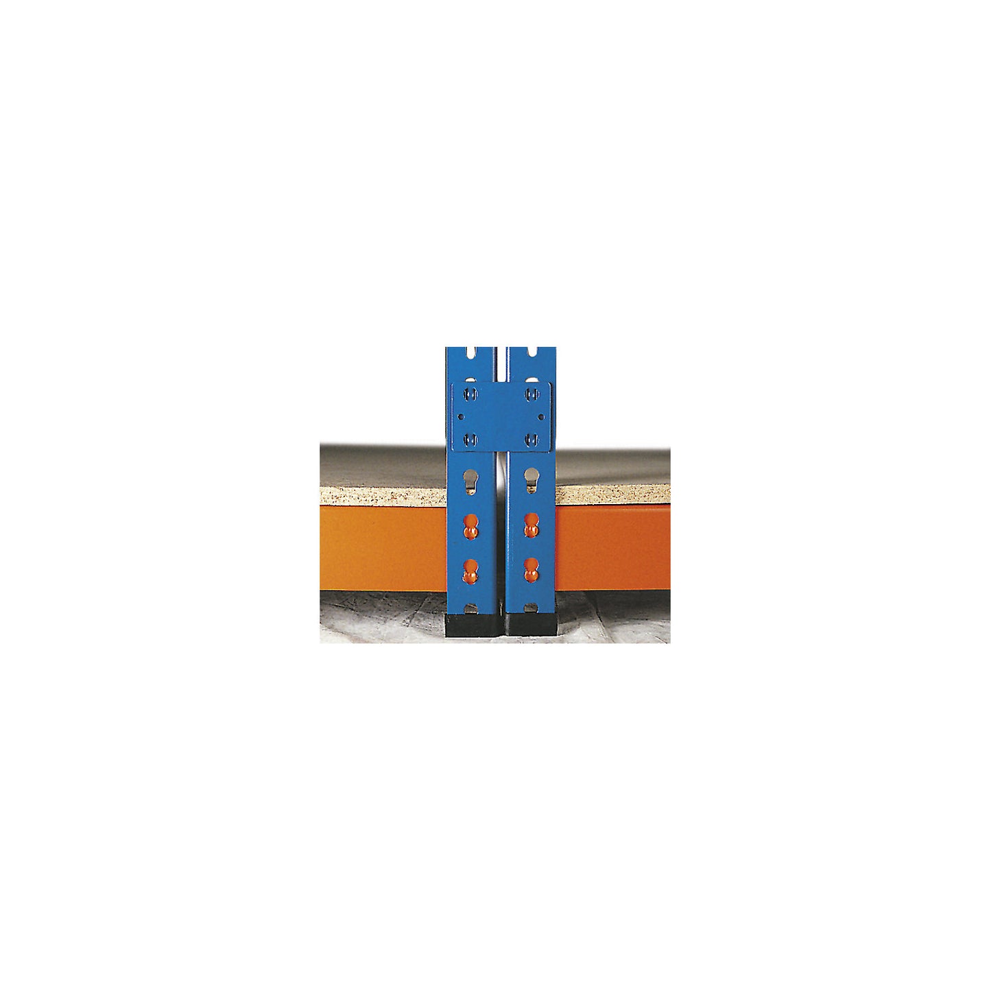 Shelf unit connector, for large heavy duty shelf unit, pack of 4.