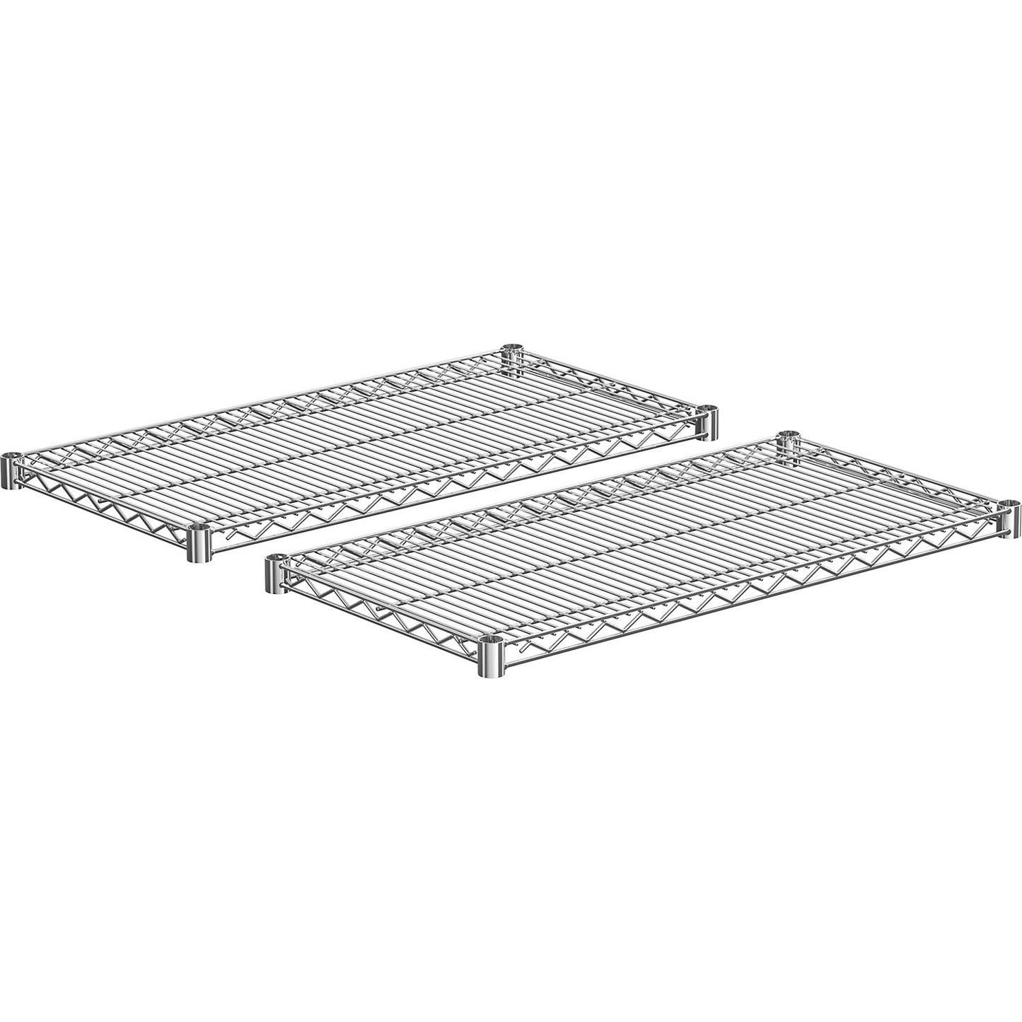 Shelf for steel mesh shelf unit, chrome plated, max. shelf load 150 kg, width 910 mm, depth 460 mm, pack of 2.