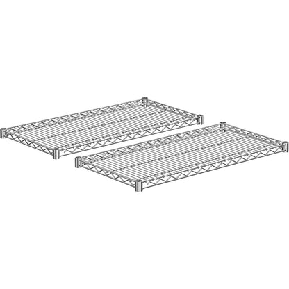 Shelf for steel mesh shelf unit, chrome plated, max. shelf load 150 kg, width 910 mm, depth 460 mm, pack of 2.