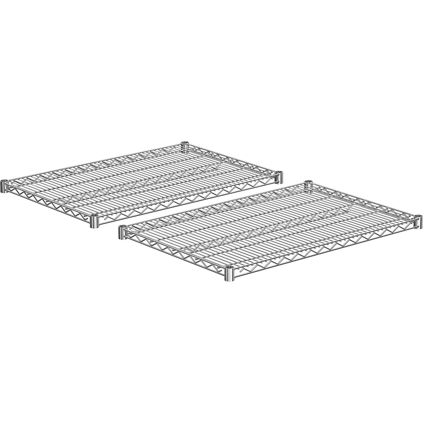 Shelf for steel mesh shelf unit, chrome plated, max. shelf load 250 kg, width 910 mm, depth 610 mm, pack of 2.