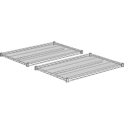 Shelf for steel mesh shelf unit, chrome plated, max. shelf load 250 kg, width 910 mm, depth 610 mm, pack of 2.