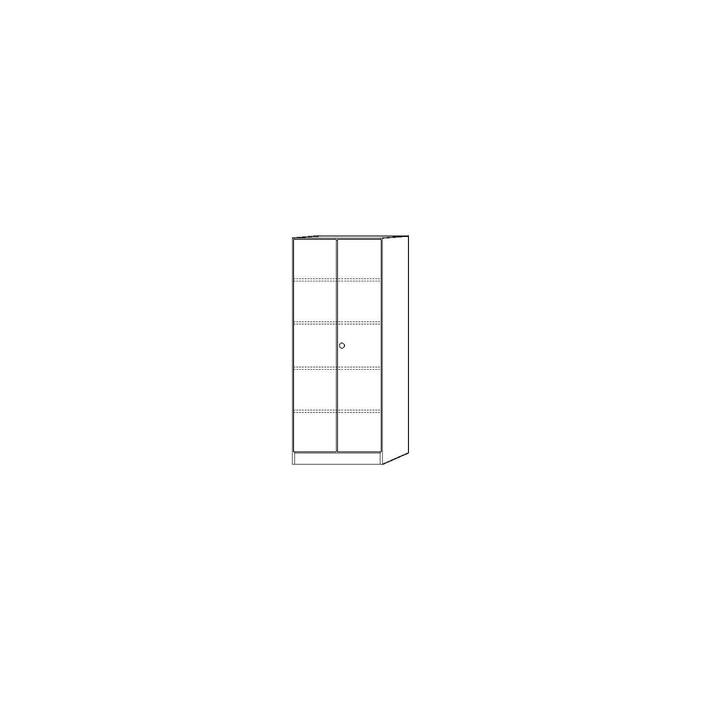 Filing cupboard, 4 shelves, HxWxD 2004 x 800 x 420 mm, beech finish.