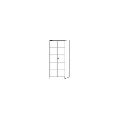 Filing cupboard, 4 shelves, HxWxD 2004 x 800 x 420 mm, white.