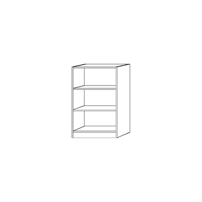 Office shelf unit, 2 shelves, width 800 mm, beech finish.