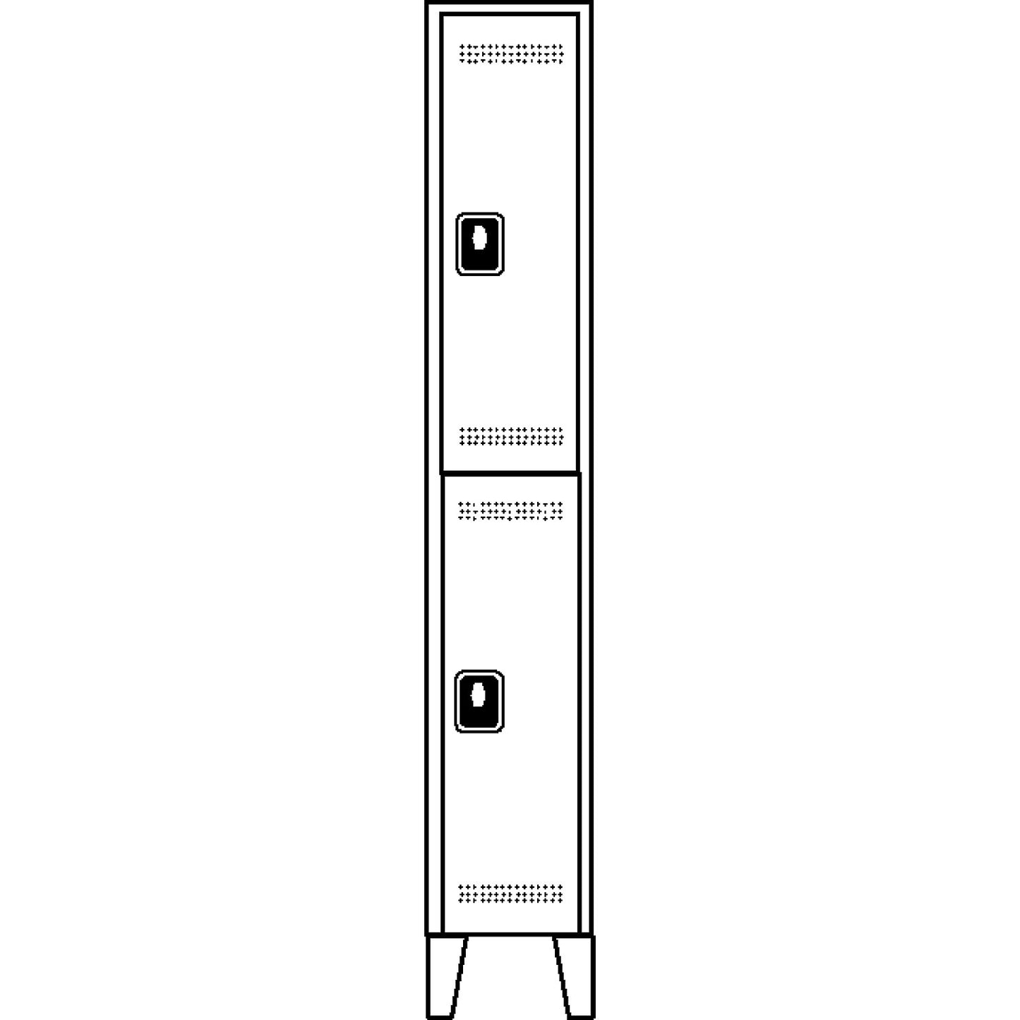 Köln double deck clothes locker, 1 compartment, light grey / flame red, 400 mm.