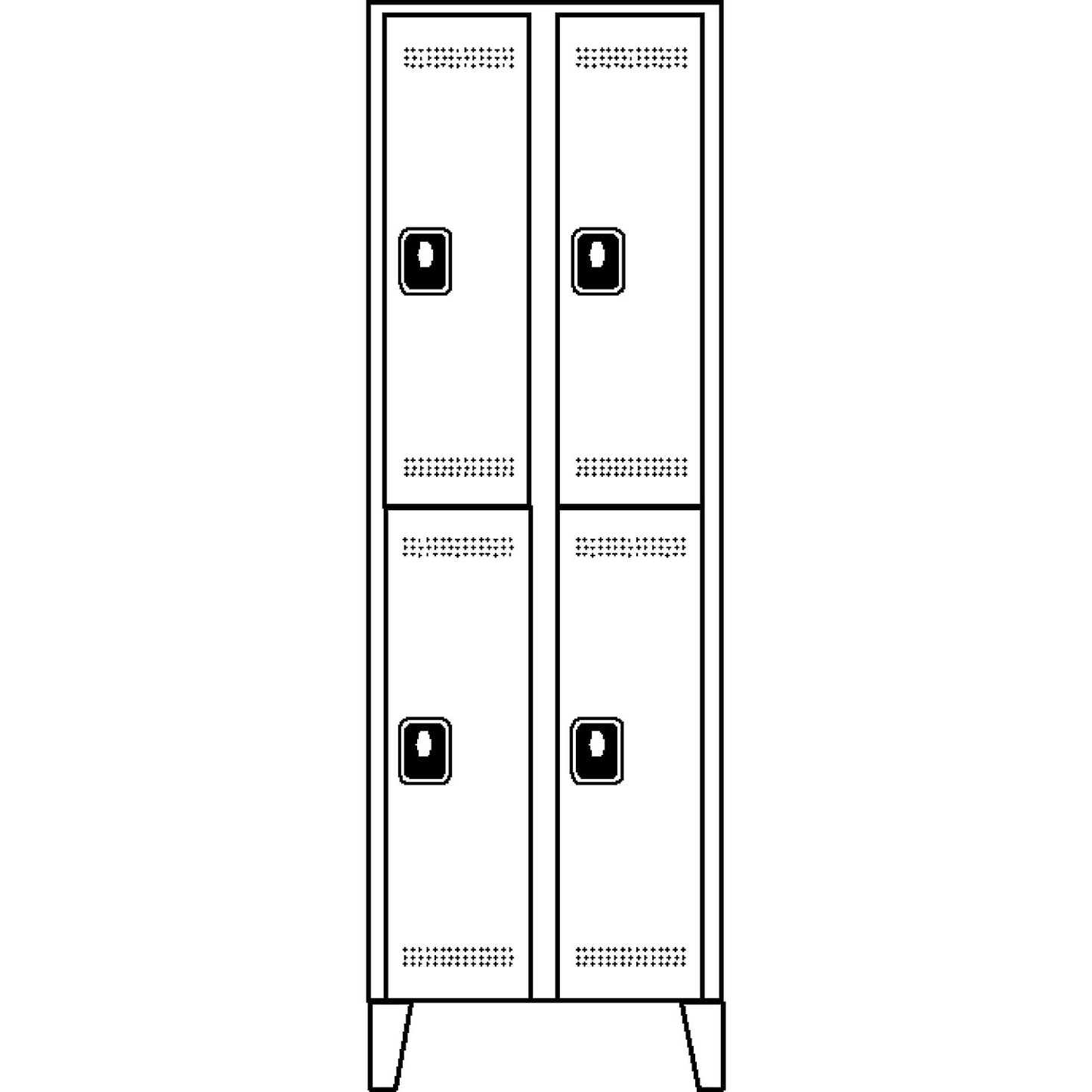 Köln double deck clothes locker, 2 compartments, light grey, 800 mm.