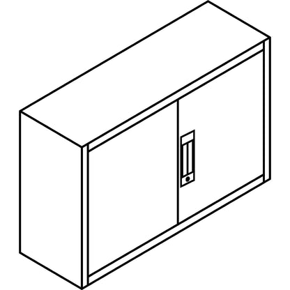 ACURADO add-on cupboard with hinged doors, HxWxD 500 x 1200 x 400 mm, black grey / white aluminium.