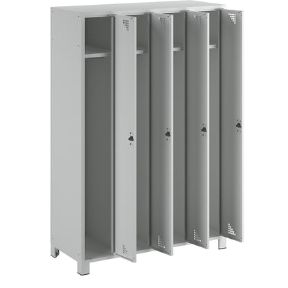 Bremen locker, 4 compartments, light grey, width 1200 mm.