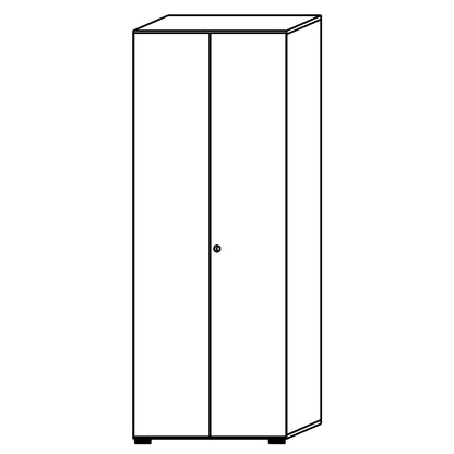 ANNY-AC - Filing cupboard with acoustic rear panel, HxWxD 2156 x 800 x 420 mm, 5 shelves, maple finish.