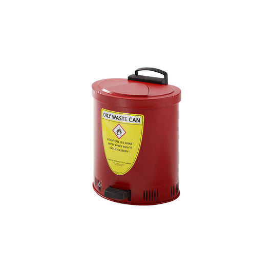 Safety disposal can with self-closing lid, sheet steel, capacity 35 l.