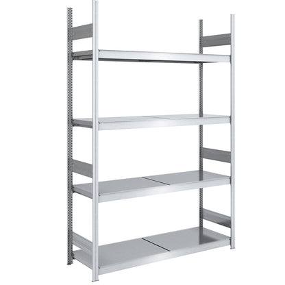 Wide span boltless shelving unit with steel shelves, height 2500 mm, shelf width 1500 mm, shelf depth 600 mm, standard shelf unit.