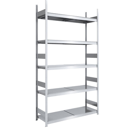 Wide span boltless shelving unit with steel shelves, height 3000 mm, shelf width 1500 mm, shelf depth 600 mm, standard shelf unit.
