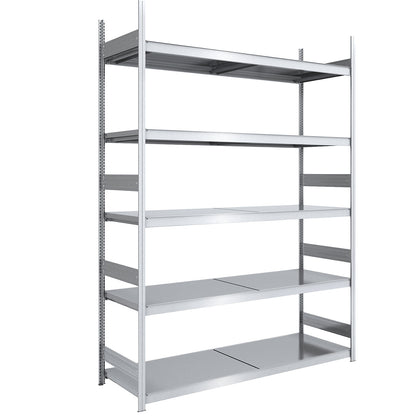 Wide span boltless shelving unit with steel shelves, height 3000 mm, shelf width 2000 mm, shelf depth 800 mm, standard shelf unit.