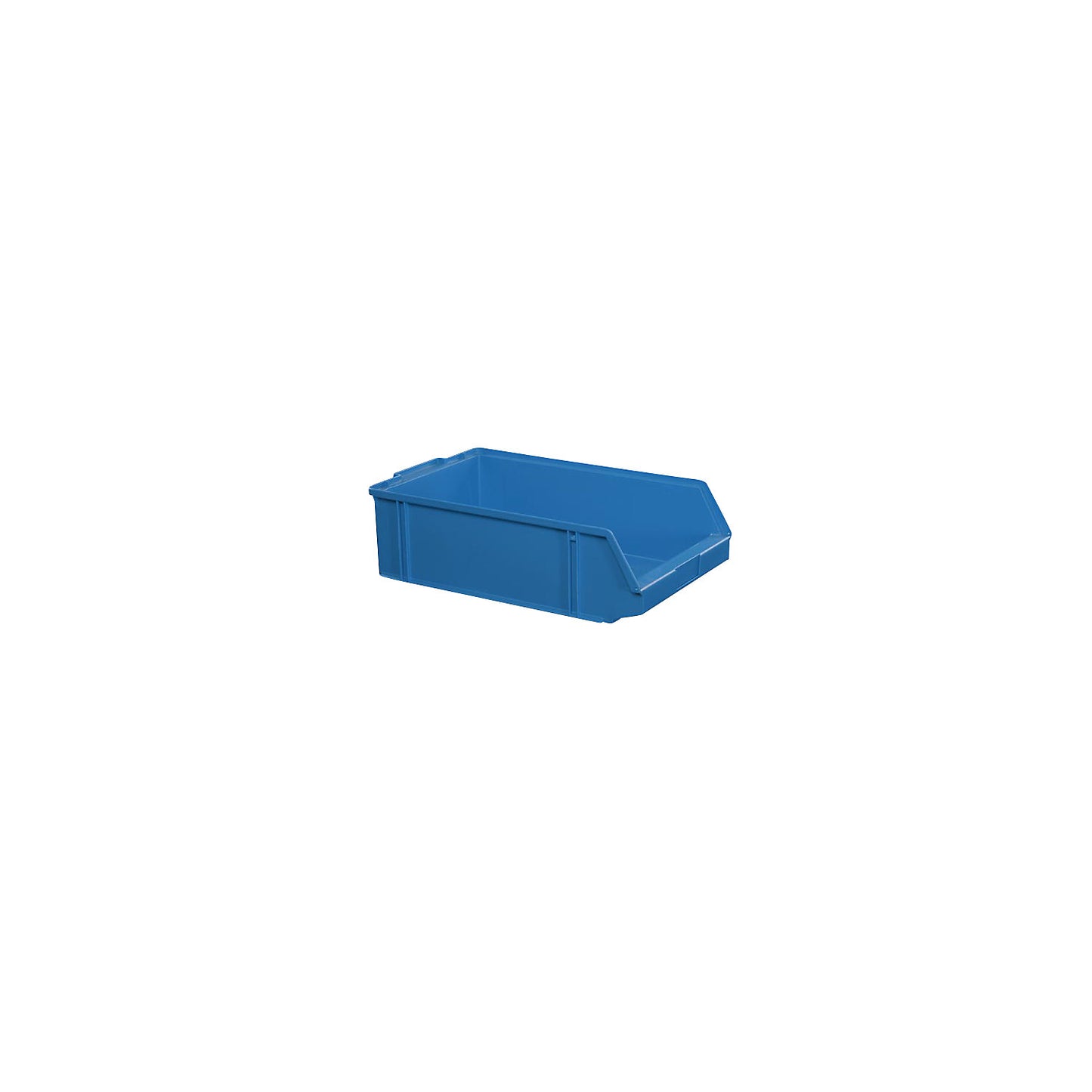 Open fronted storage bin made of polystyrene, length 500 mm, WxH 308 x 145 mm, pack of 7, blue.
