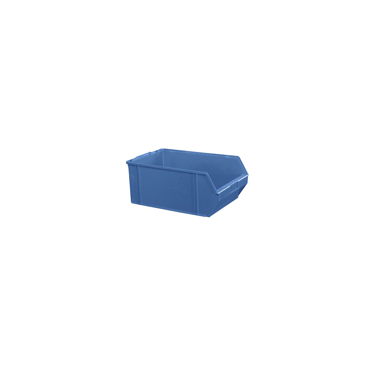 Open fronted storage bin made of polystyrene, length 500 mm, WxH 309 x 200 mm, pack of 4, blue.