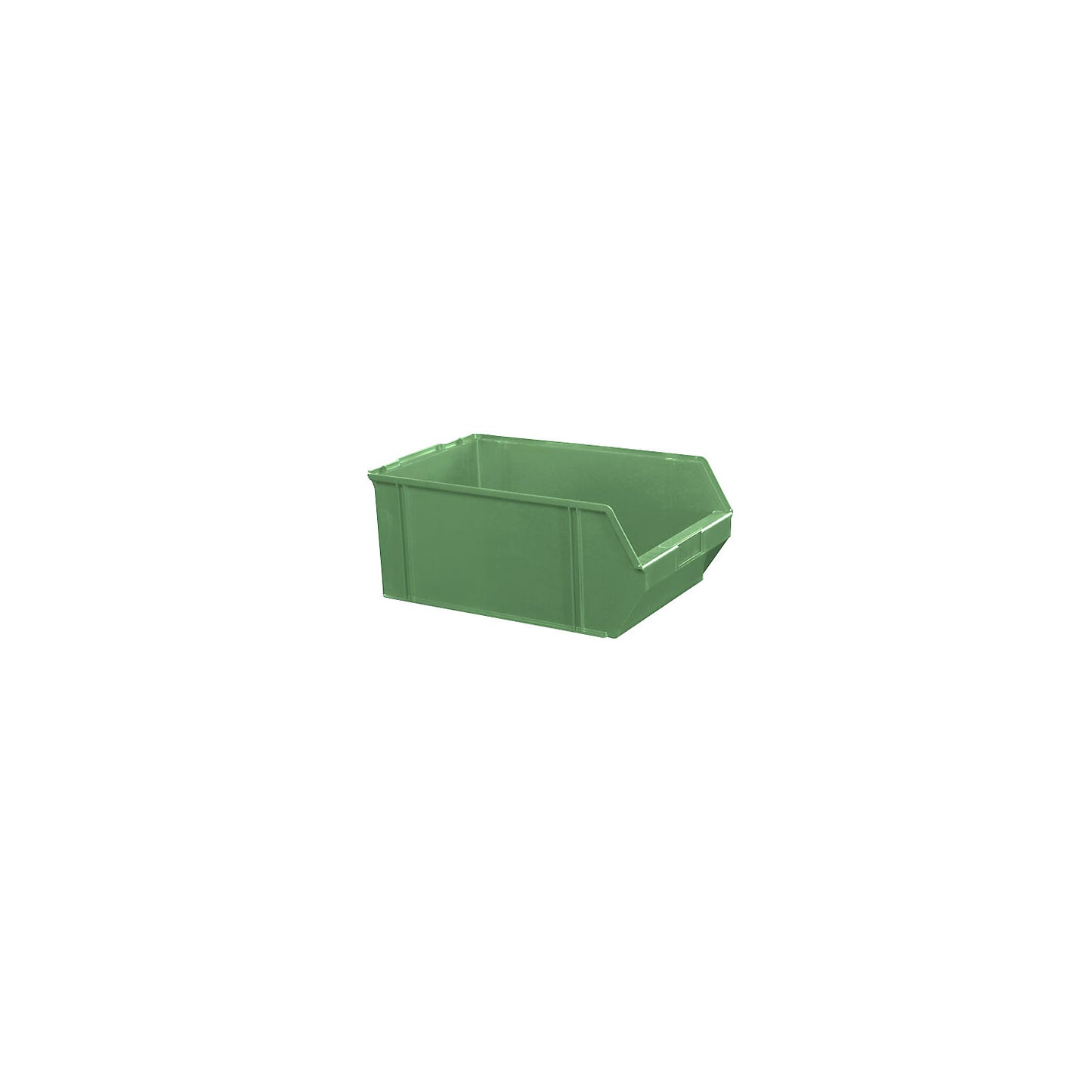Open fronted storage bin made of polystyrene, length 500 mm, WxH 309 x 200 mm, pack of 4, green.