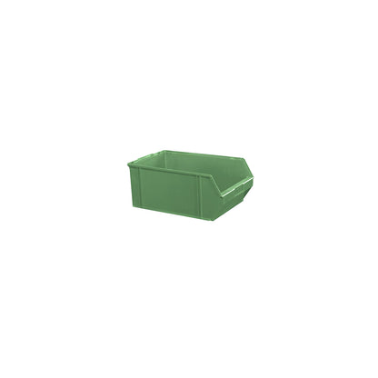 Open fronted storage bin made of polystyrene, length 500 mm, WxH 309 x 200 mm, pack of 4, green.