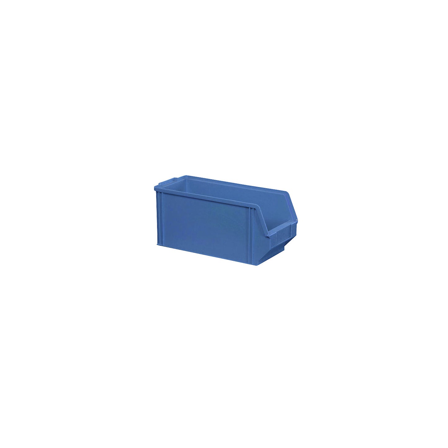 Open fronted storage bin made of polystyrene, length 350 mm, WxH 146 x 150 mm, pack of 28, blue.