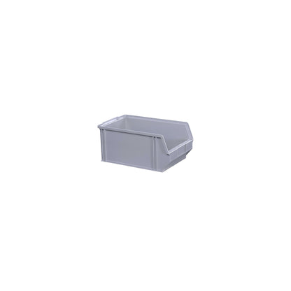 Open fronted storage bin made of polystyrene, length 350 mm, WxH 209 x 150 mm, pack of 20, grey.