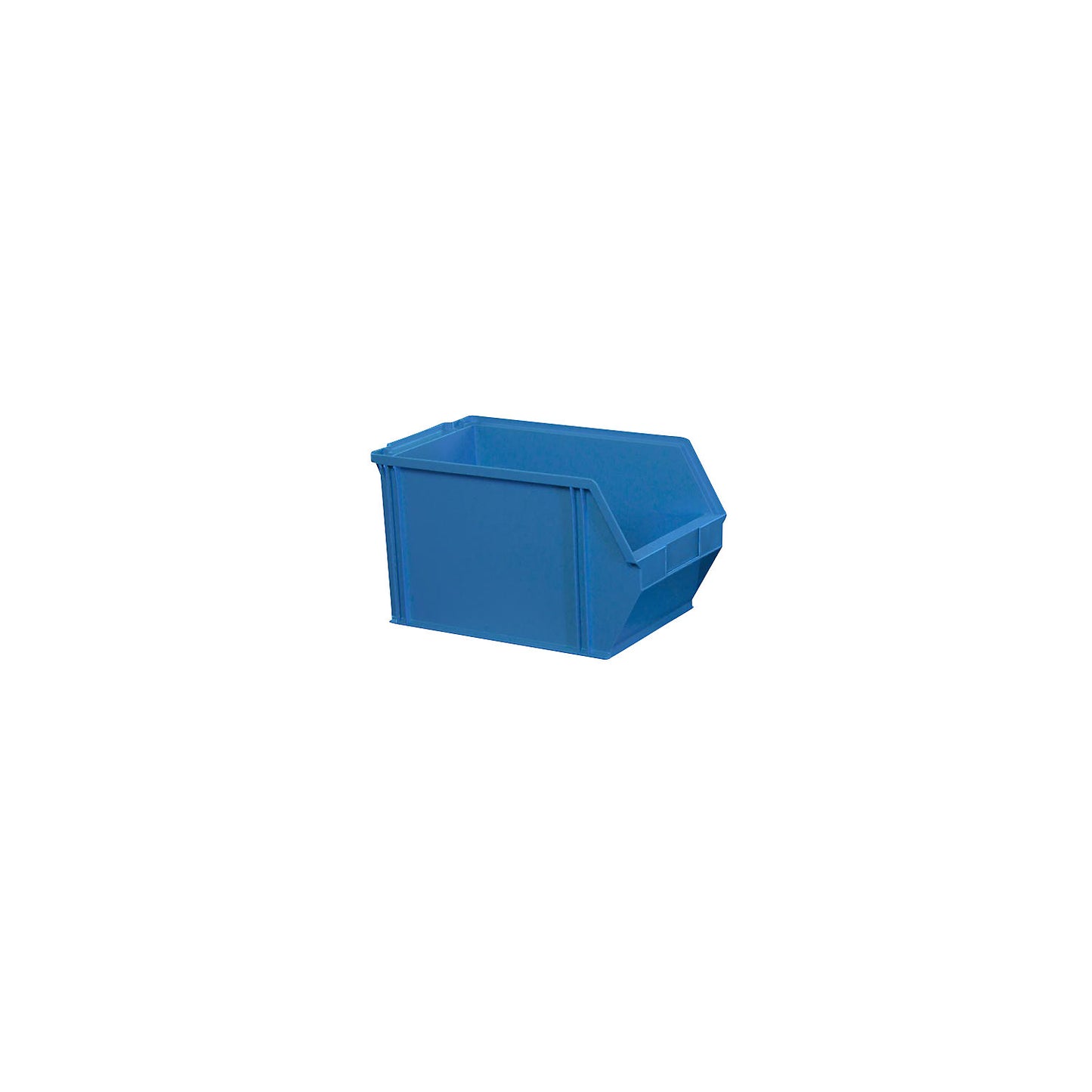 Open fronted storage bin made of polystyrene, length 350 mm, WxH 200 x 200 mm, pack of 12, blue.
