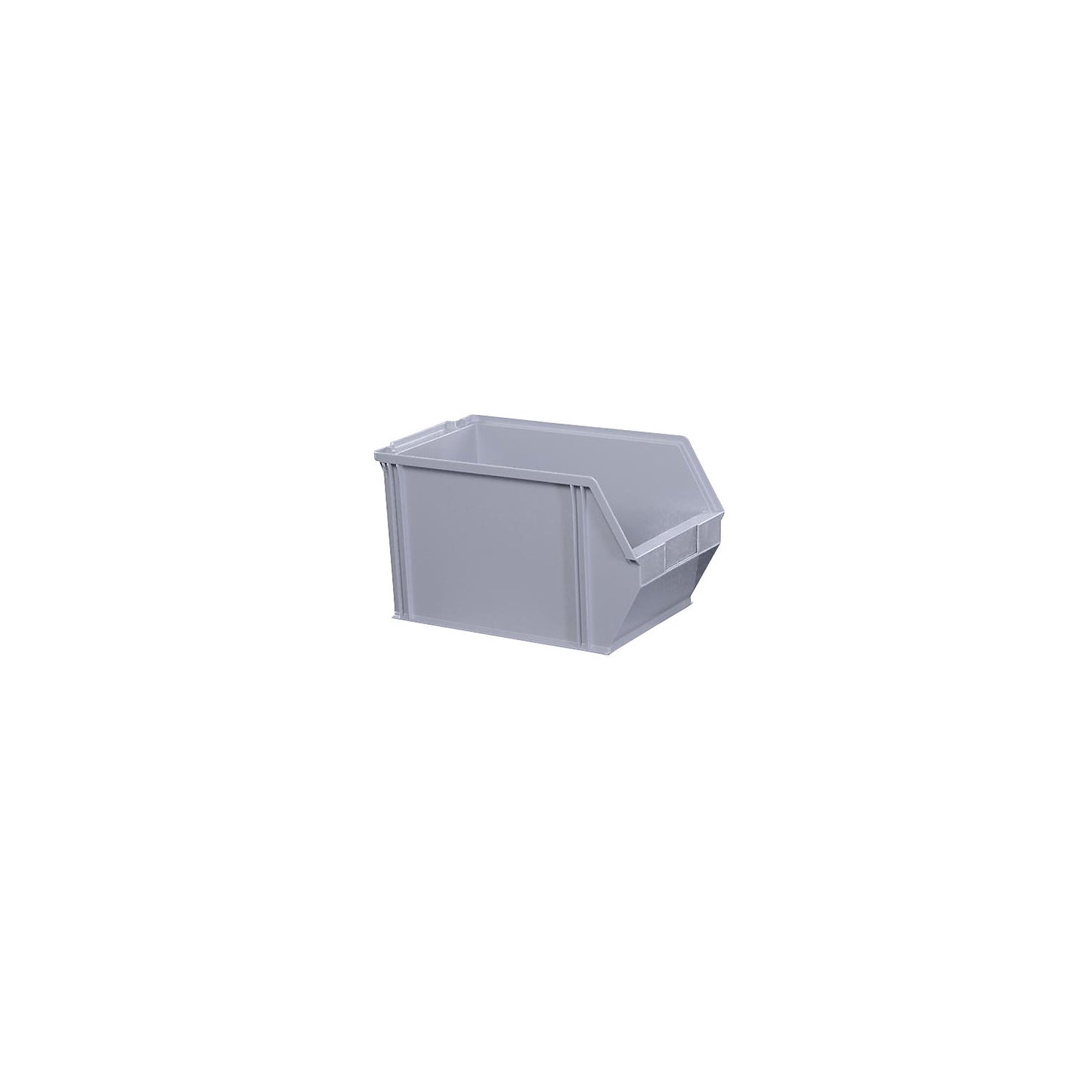 Open fronted storage bin made of polystyrene, length 350 mm, WxH 200 x 200 mm, pack of 12, green.