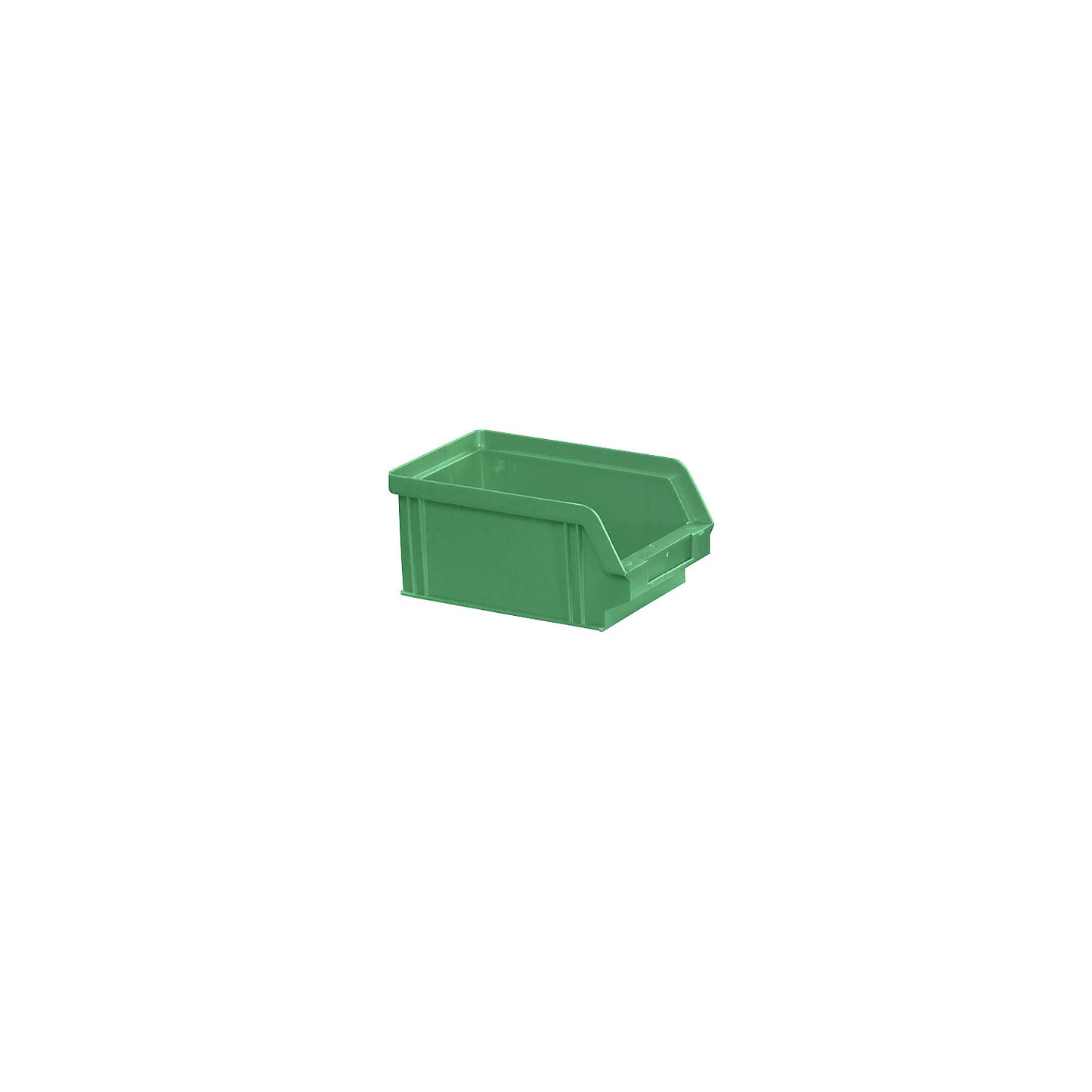 Open fronted storage bin made of polystyrene, LxWxH 160 x 102 x 75 mm, pack of 32, green.