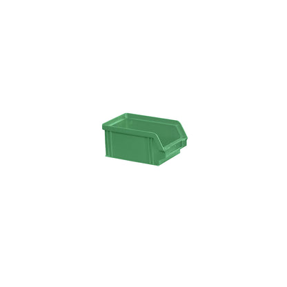 Open fronted storage bin made of polystyrene, LxWxH 160 x 102 x 75 mm, pack of 32, green.