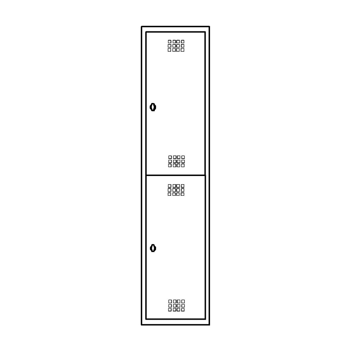 Hamburg double deck clothes locker, 1 compartment, width 300 mm, extension unit, charcoal / light grey.